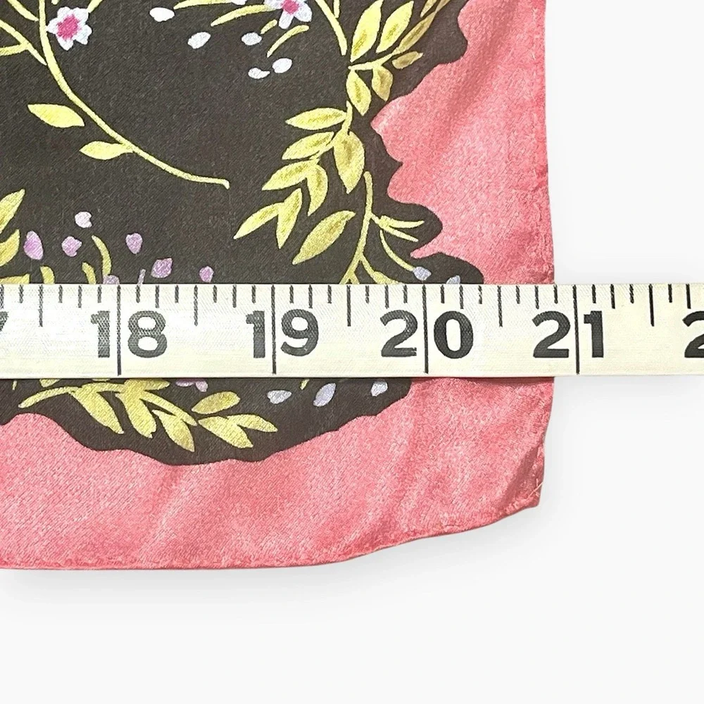 Vintage Anne Klein Scarf Bouquet Floral Silk 21